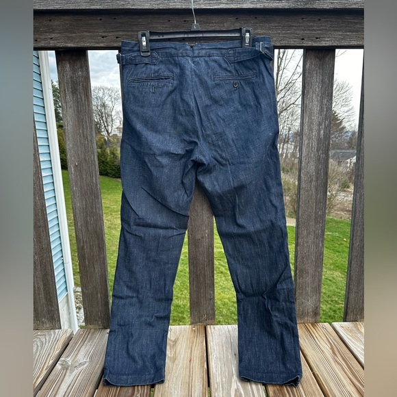 Unique Polo Ralph Lauren Denim Dress Pants Size 33/32 - Picture 2 of 5